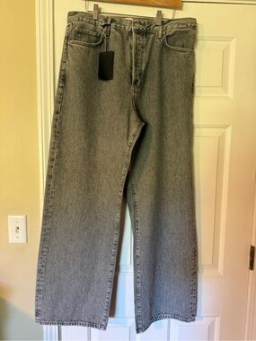 PAIGE Wide-Leg Gray Flare Jeans